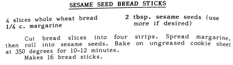 Sesame Seed Bread Sticks