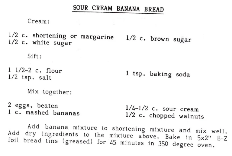 Sour Cream Banana Bread
