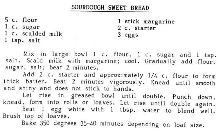 Sourdough Sweet Bread