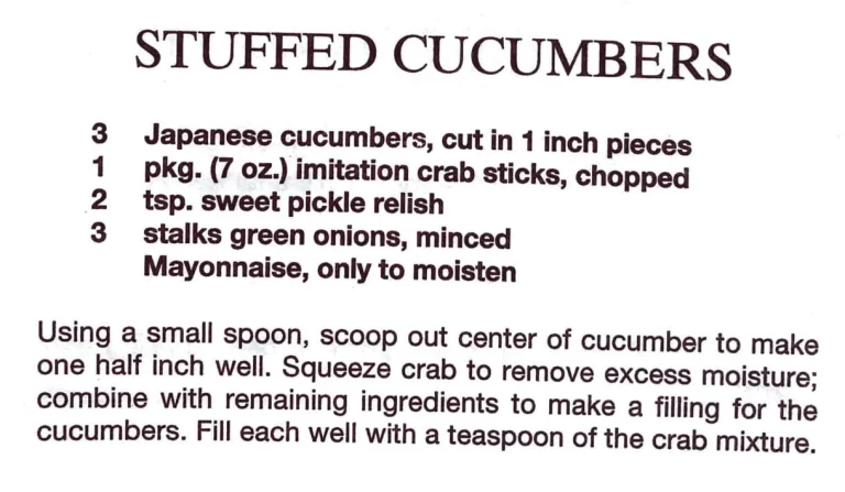 Stuffed Cucumbers