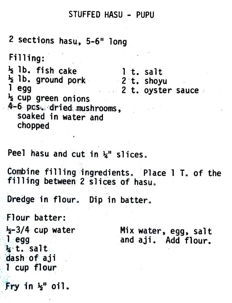 Stuffed Hasu – Pupu
