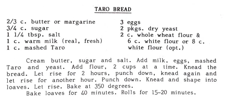 Taro Bread