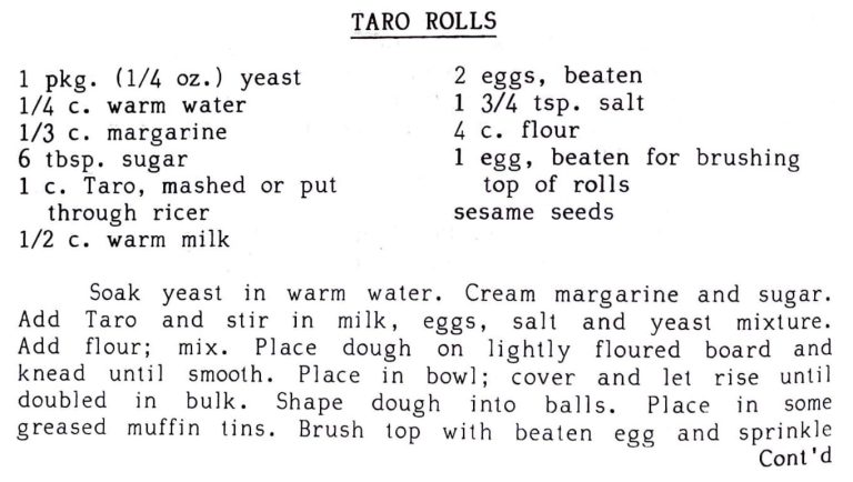 Taro Rolls