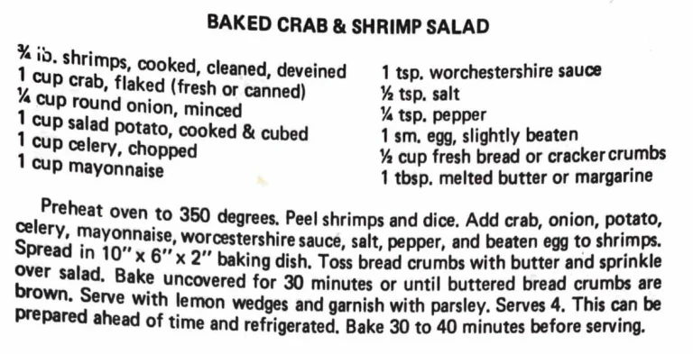 Baked Crab & Shrimp Salad