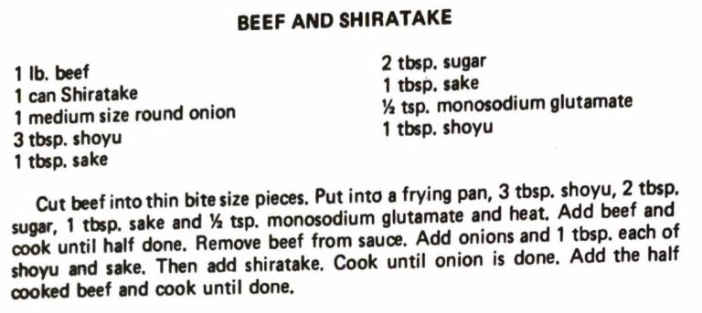 Beef and Shiratake