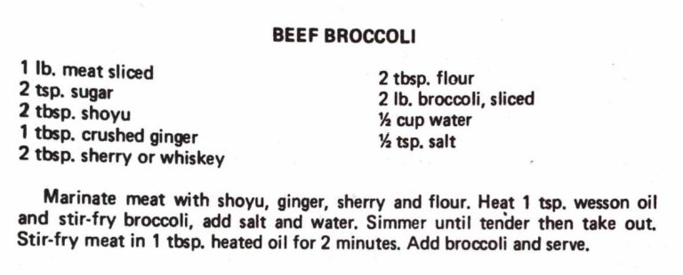 Beef Broccoli