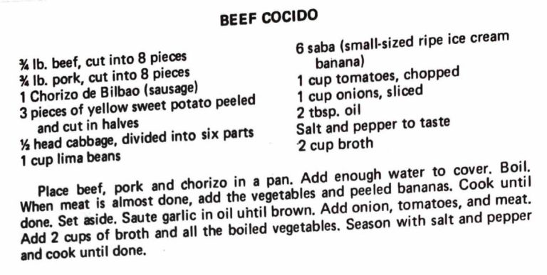 Beef Cocido