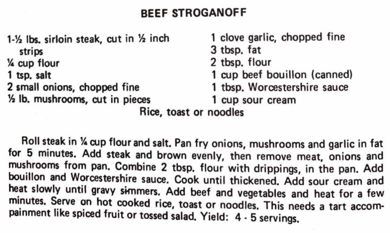 Beef Stroganoff