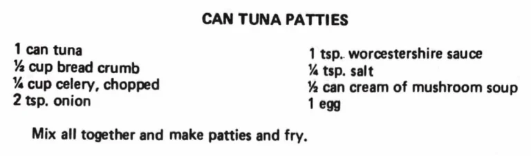 Can Tuna Patties