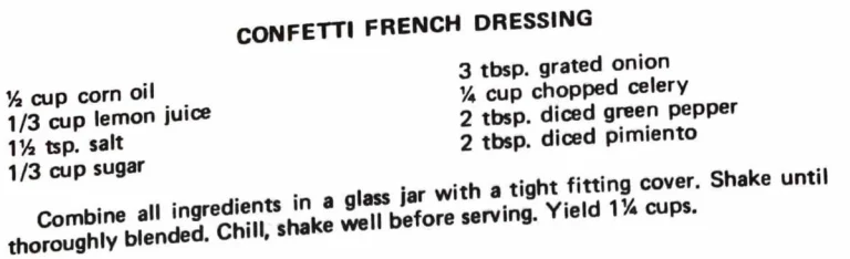 Confetti French Dressing