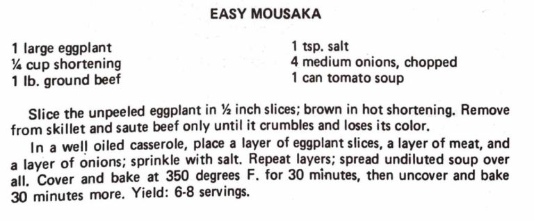 Easy Mousaka