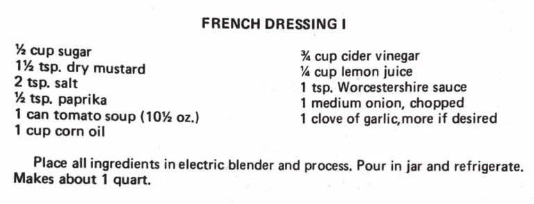 French Dressing I