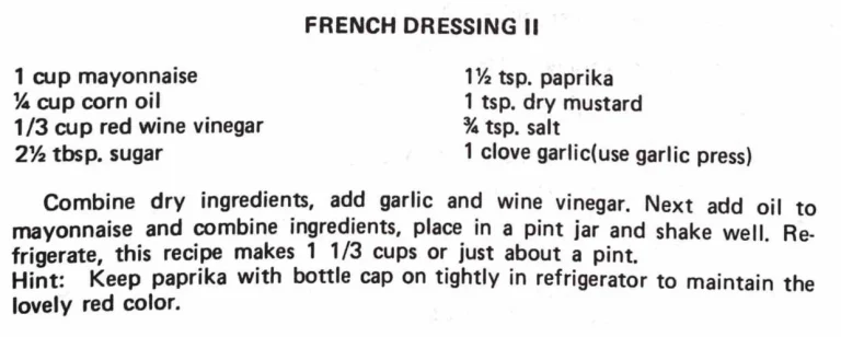 French Dressing II