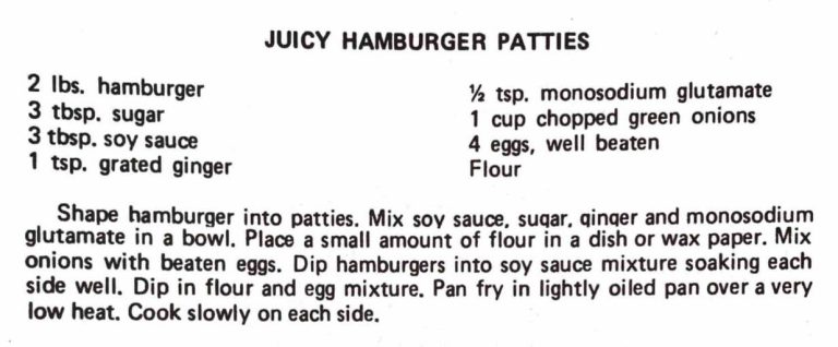 Juicy Hamburger Patties