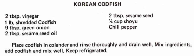 Korean Codfish