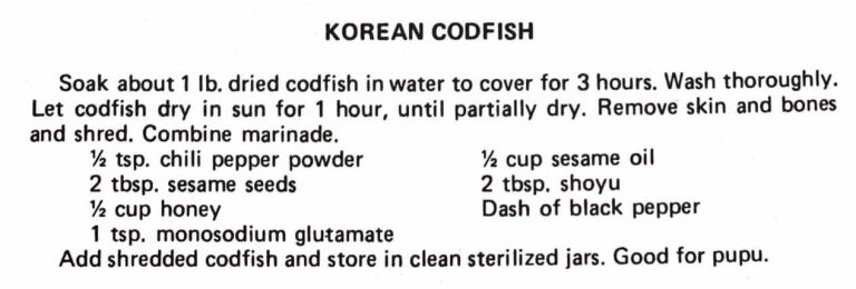Korean Codfish #2