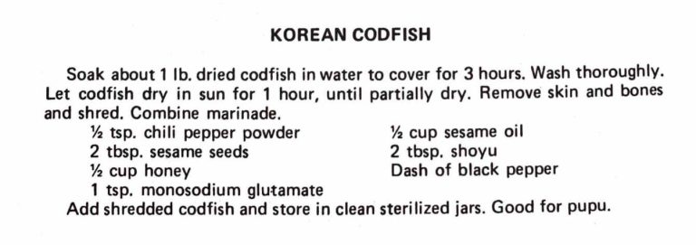 Korean Codfish #3