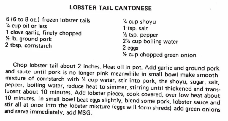 Lobster Tail Cantonese