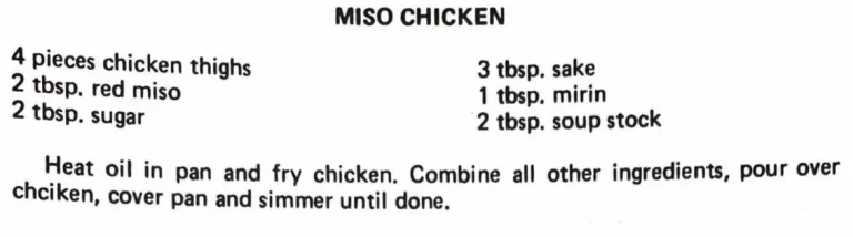 Miso Chicken