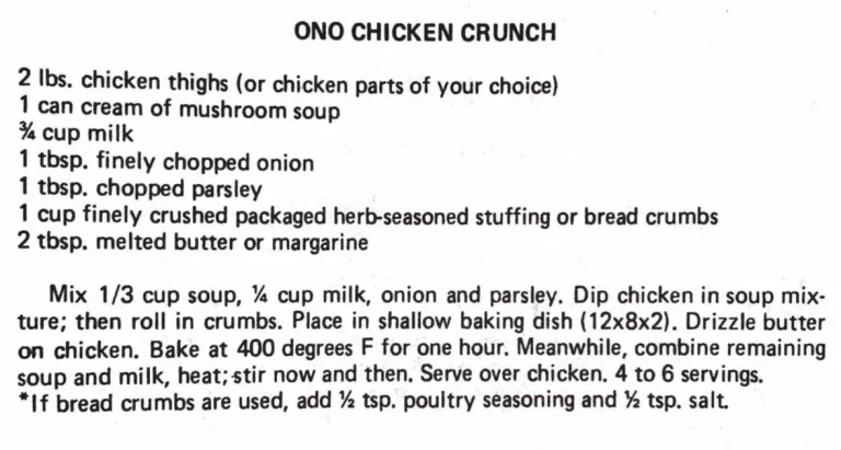 Ono Chicken Crunch