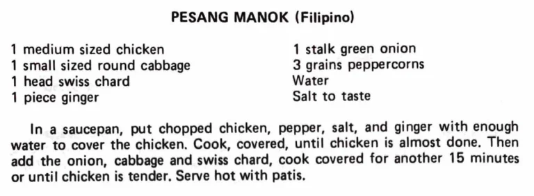 Pesang Manok (Filipino)