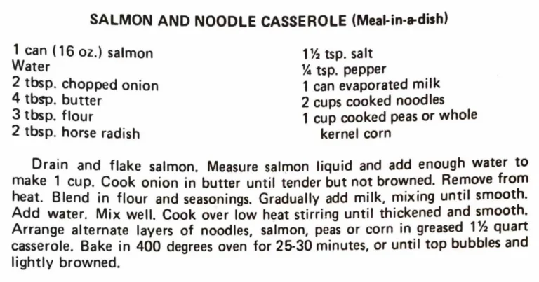 Salmon and Noodle Casserole (Meal-in-a-dish)