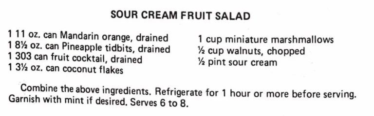 Sour Cream Fruit Salad