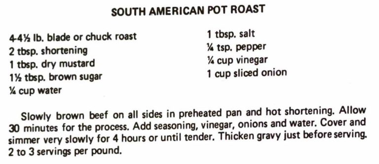 South American Pot Roast