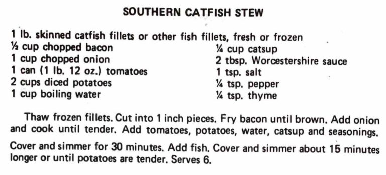 Southern Catfish Stew