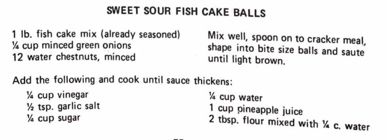 Sweet Sour Fish Cake Balls