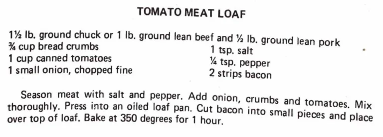 Tomato Meat Loaf