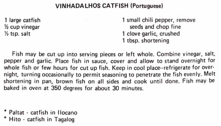 Vinhadalhos Catfish (Portuguese)