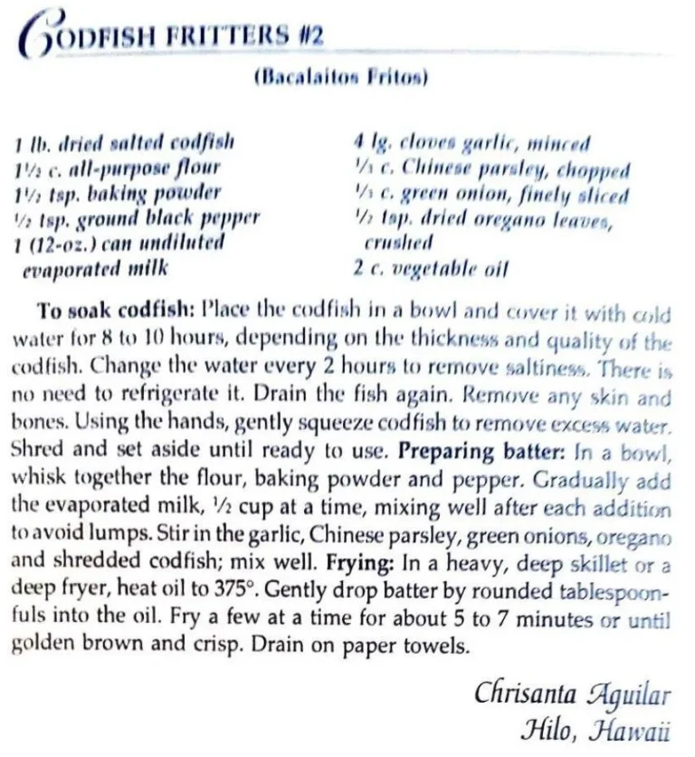 Codfish Fritters #2 (Bacalaitos Fritos)