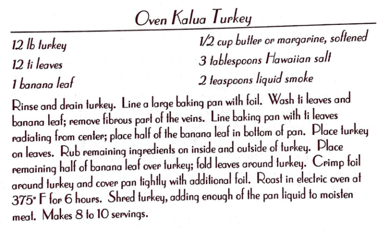 Oven Kalua Turkey