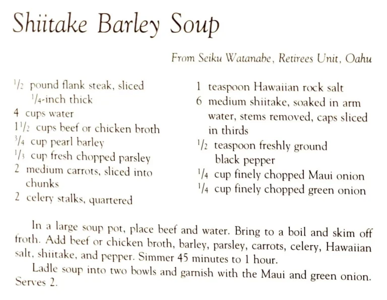 Shiitake Barley Soup