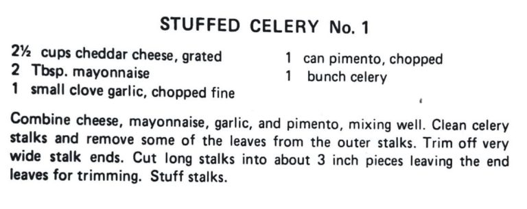 Stuffed Celery No. 1