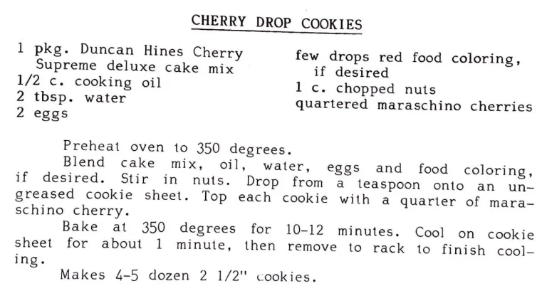 Cherry Drop Cookies