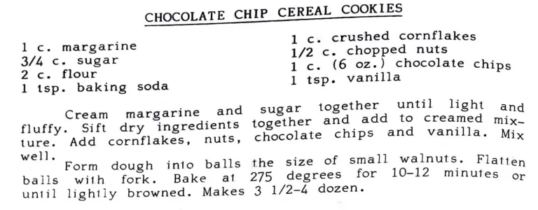 Chocolate Chip Cereal Cookies