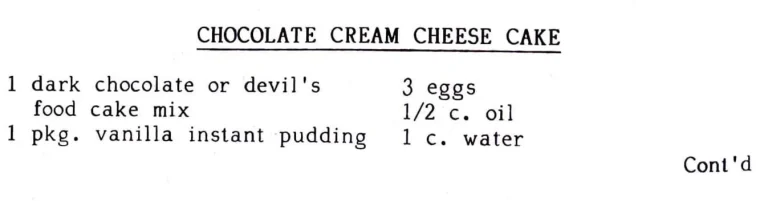 Chocolate Cream Cheese Cake