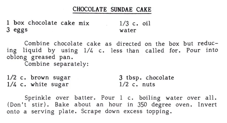 Chocolate Sundae Cake
