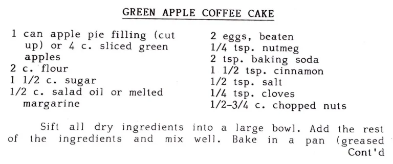 Green Apple Coffee Cake