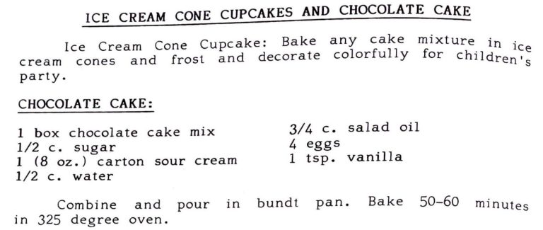 Ice Cream Cone Cupcakes and Chocolate Cake