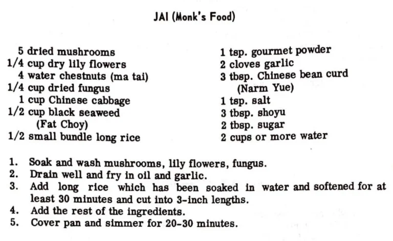 Jai (Monk’s Food)