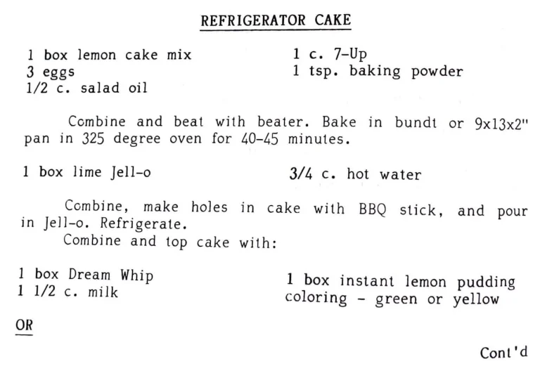 Refrigerator Cake