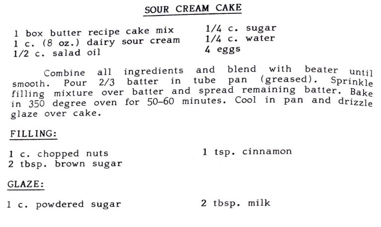 Sour Cream Cake