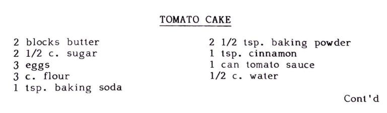 Tomato Cake