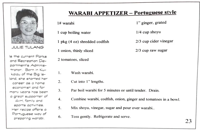 Warabi Appetizer – Portuguese Style