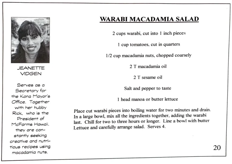 Warabi Macadamia Salad