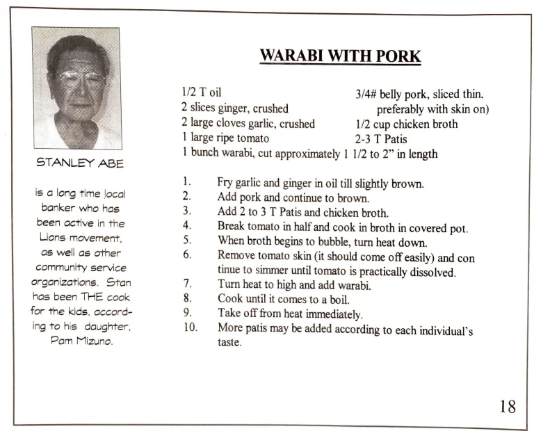 Warabi With Pork