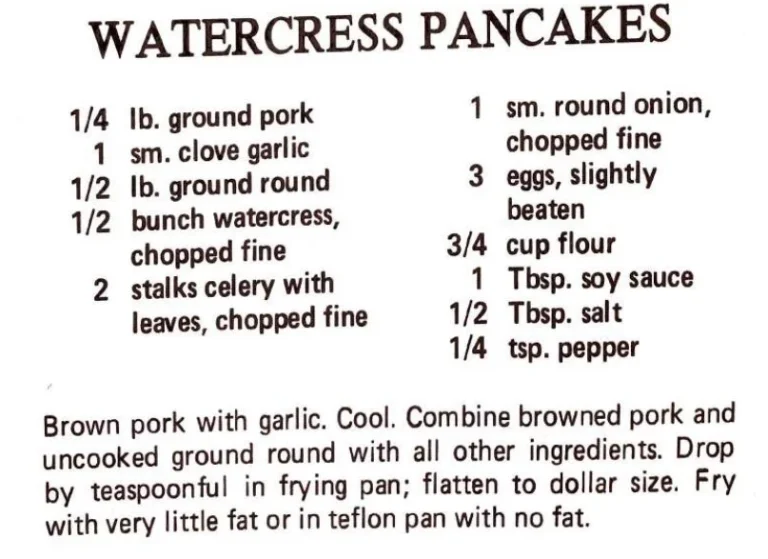 Watercress Pancakes